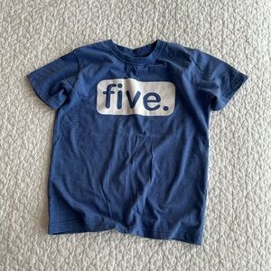 Short sleeve “five” tee